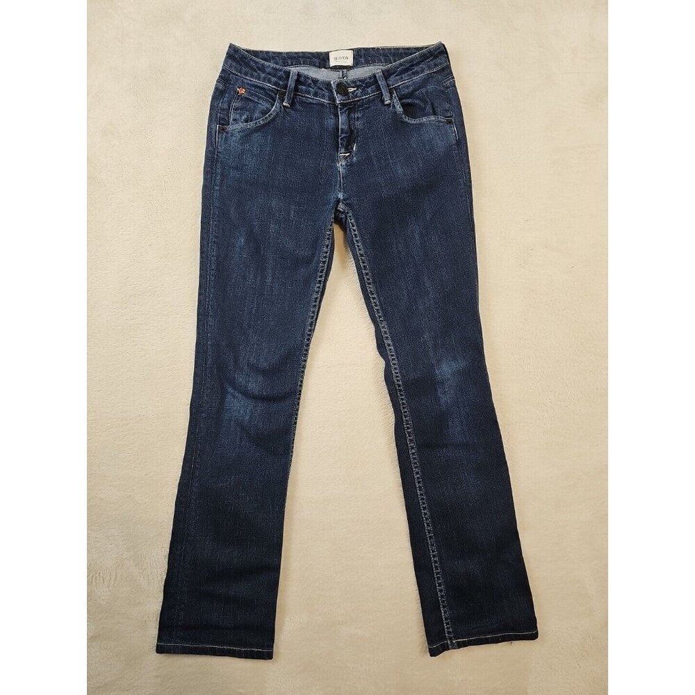 Hudson Jeans Women's 26 Straight Boot Flap Pocket‎ Blue Medium Wash Denim 28x27